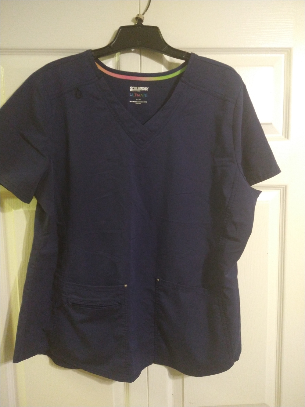 Scrubstar Navy V-Neck Short Sleeve Medical Top